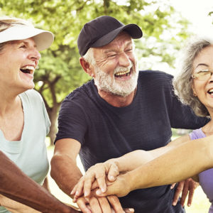 Group Of Senior Retirement Exercising Togetherness Concept