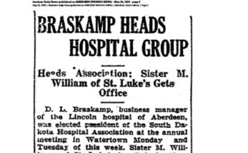 Article headline about Braskamp leading the Hospital Group